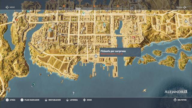 Assassin Creed Origins - Misin secundaria: Filsofo por sorpresa - Ubicacin