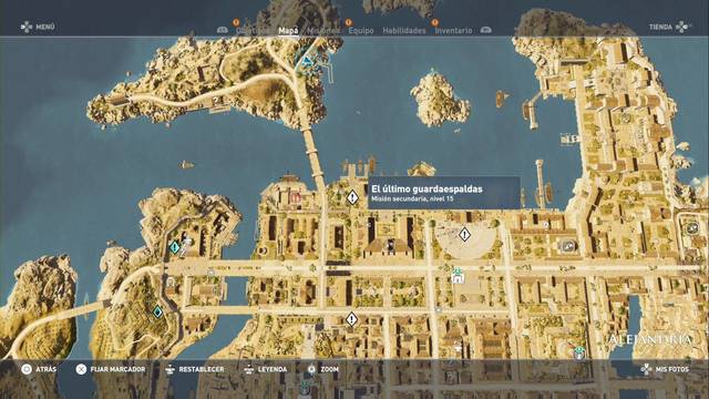 Assassin Creed Origins - Misin secundaria: El ltimo guardaespaldas - Ubicacin