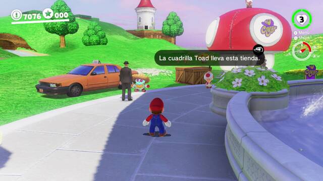 Super Mario Odyssey - Ruta del Taxi - Reino Champiñón - Taxista