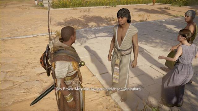 Assassin Creed Origins - El medjay de Egipto - Apolodoro es desconfiado