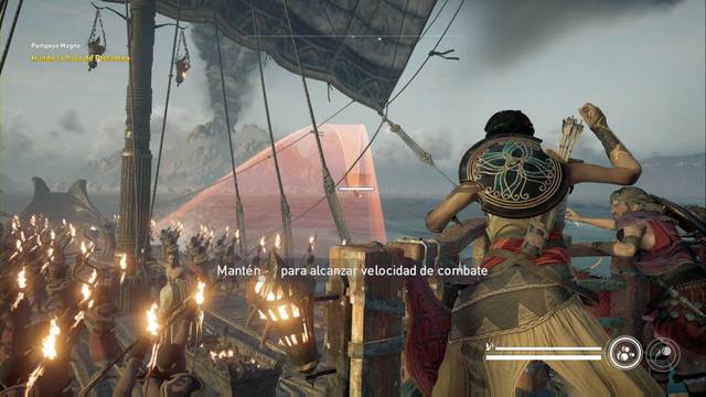 Assassin Creed Origins - Pompeyo Magno - La estela roja indica que apuntas bien