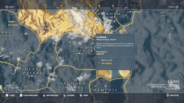 Assassin Creed Origins - La Hiena - Ubicación