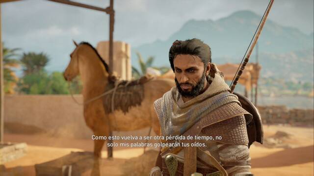Assassin Creed Origins - La Hiena - Bayek está enfadado con Mered