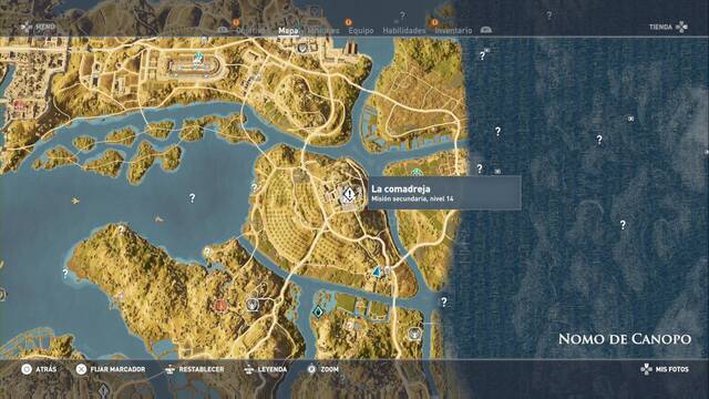 Assassin Creed Origins - Misión secundaria: La comadreja - Ubicación