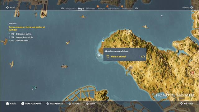 Assassin Creed Origins - Misión secundaria: Piel dura - Guarida de cocodrilos