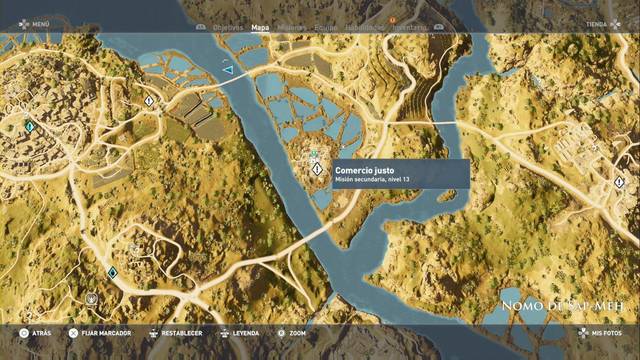 Assassin Creed Origins - Misión secundaria: Comercio justo - Ubicación