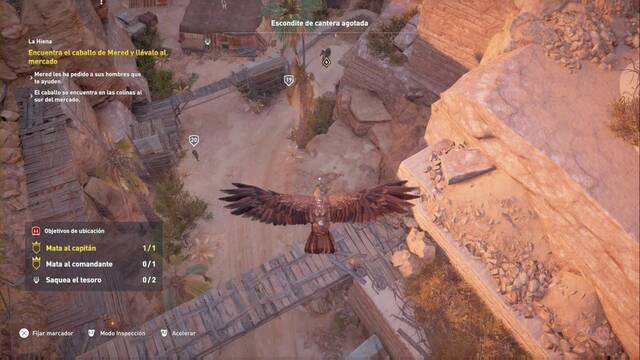 Assassin Creed Origins - La Hiena - El caballo está al fondo del campamento