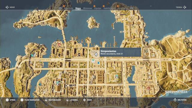 Assassin Creed Origins - Misin secundaria: Simpiosiastas - Ubicacin