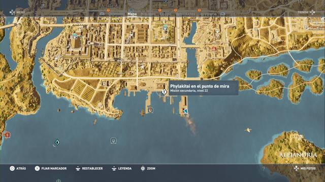 Assassin Creed Origins - Misin secundaria: Phylakitai en el punto de mira - Ubicacin