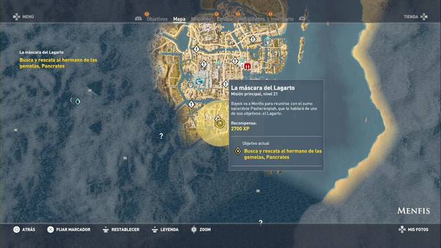 Assassin Creed Origins - La máscara del Lagarto - Localiza a Pancrates