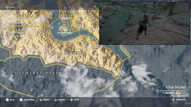 Assassins Creed Origins - Crculos de Piedras - Nomo de Uab: Las Balanzas - Localizacin