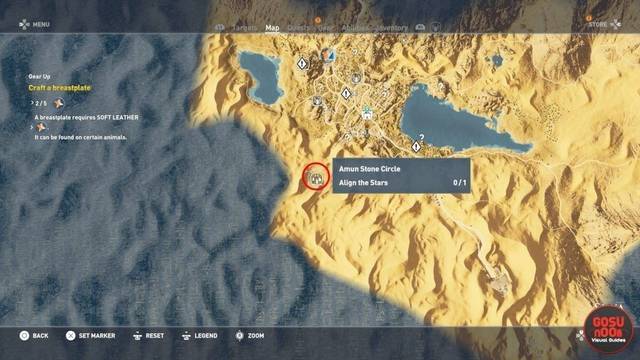 Assassins Creed Origins - Crculos de Piedras - Siwa: Circulo de Amn - Localizacin