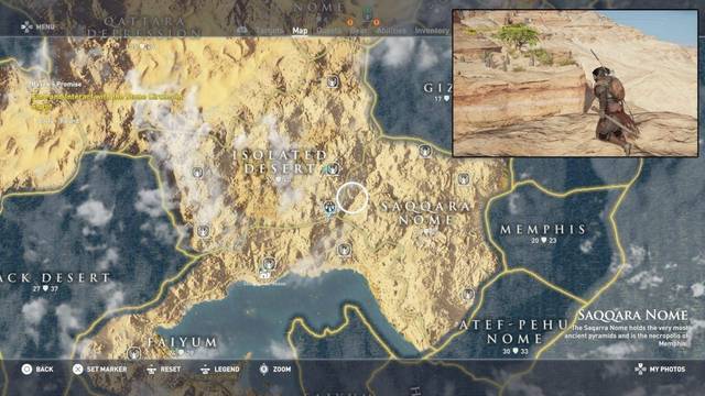 Assassins Creed Origins - Crculos de Piedras - Desierto aislado: Crculo de Apis - Localizacin