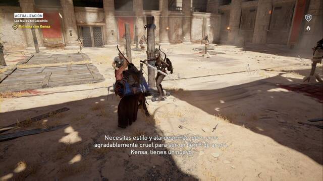 Assassin Creed Origins - Las fauces del Cocodrilo - Empieza por practicar contra Kensa