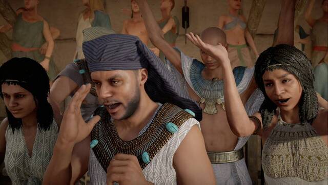 Assassin Creed Origins - Las fauces del Cocodrilo - El pblico vitorea a Bayek y Kensa