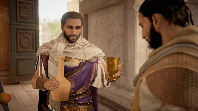 Assassin Creed Origins - Al estilo gabiniano - Bayek y Apolodoro celebran la victoria