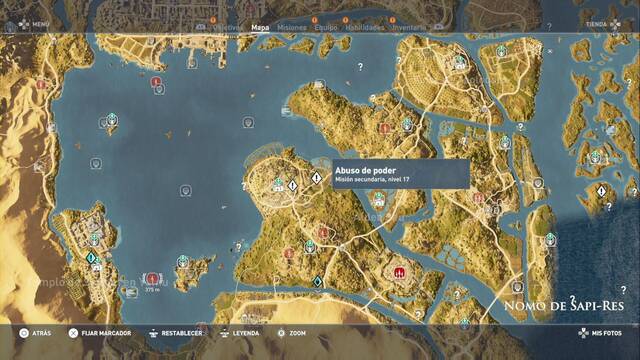 Assassin Creed Origins - Misión secundaria: Abuso de poder - Ubicación