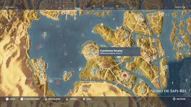 Assassin Creed Origins - Misión secundaria: Cuestiones fiscales - Ubicación