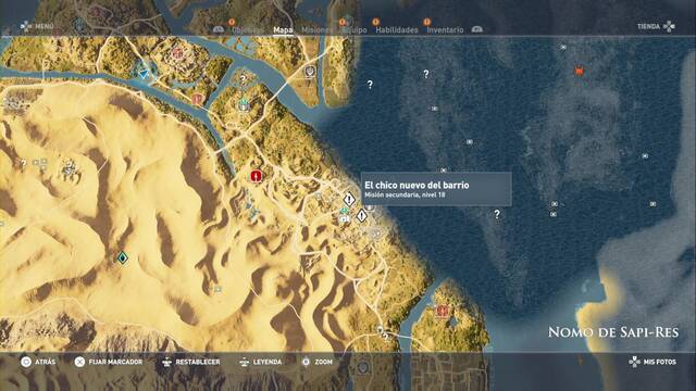 Assassin Creed Origins - Misión secundaria: El chico nuevo del barrio - Ubicación