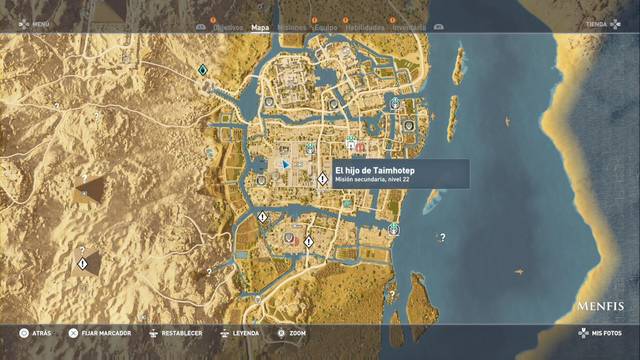 Assassin Creed Origins - Misión secundaria: El hijo de Taimhotep - Ubicación
