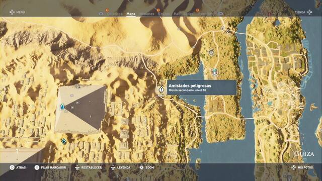 Assassin Creed Origins - Misión secundaria: Amistades peligrosas - Ubicación