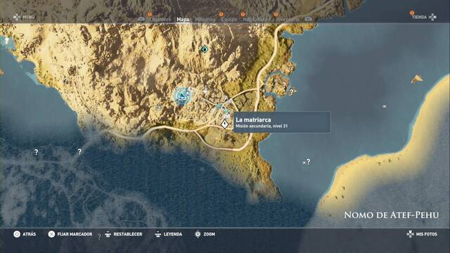 Assassin Creed Origins - Misión secundaria: La matriarca - Ubicación