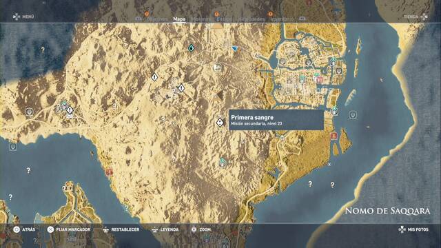 Assassin Creed Origins - Misin secundaria: Primera Sangre - Ubicacin
