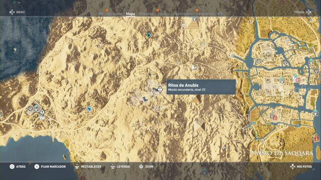 Assassin Creed Origins - Misin secundaria: Ritos de Anubis - Ubicacin