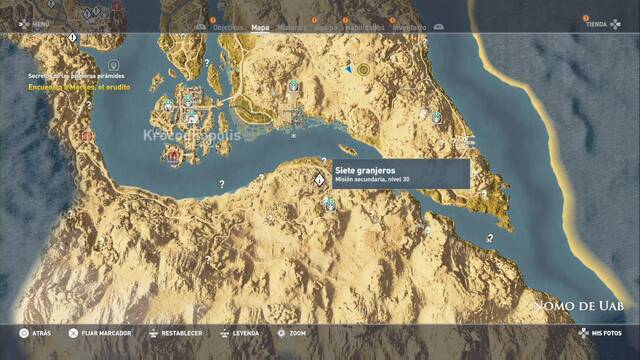 Assassin Creed Origins - Misin secundaria: Siete granjeros - Ubicacin