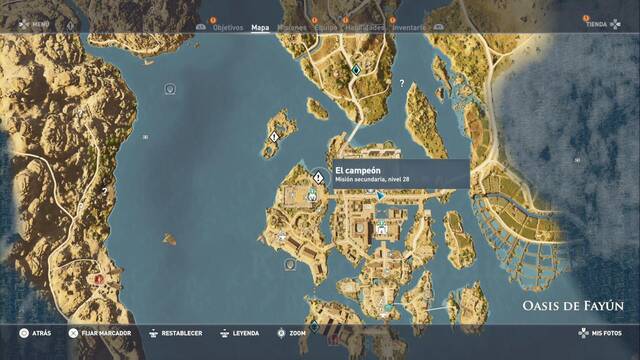 Assassin Creed Origins - Misin secundaria: El campen - Ubicacin