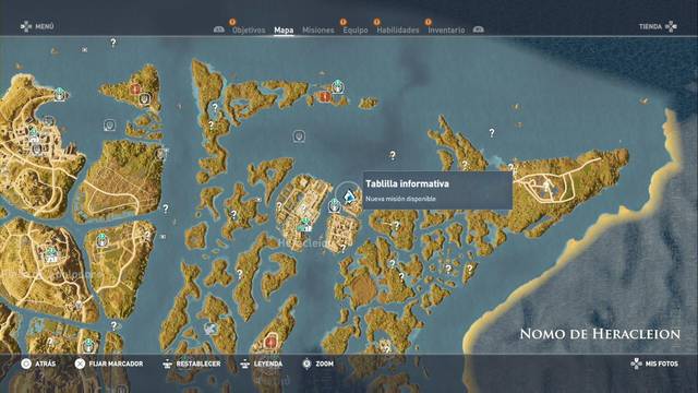 Assassin Creed Origins - Misión secundaria: Misión de reconocimiento - Tablilla informativa