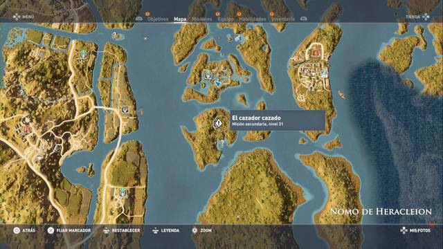 Assassin Creed Origins - Misión secundaria: El cazador cazado - Ubicación