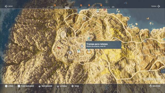 Assassin Creed Origins - Misión secundaria: Trampa de ratones - Ubicación