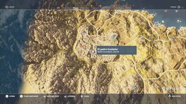 Assassin Creed Origins - Misión secundaria: El padre fundador - Ubicación