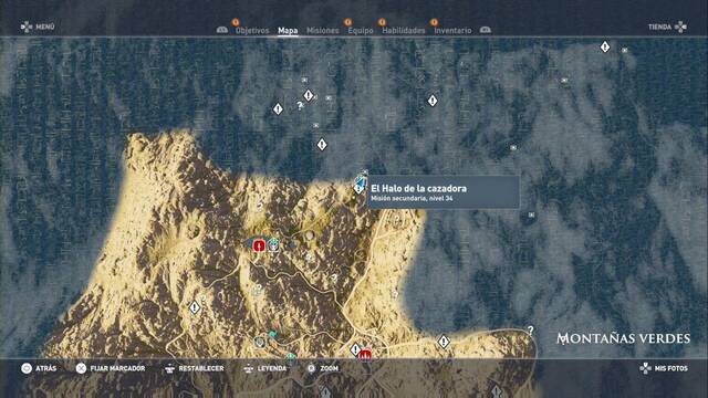 Assassin Creed Origins - Misin secundaria: El halo de la cazadora - Ubicacin