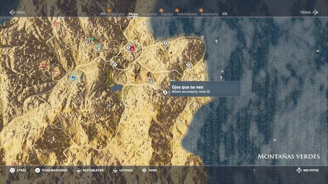 Assassin Creed Origins - Misin secundaria: Ojos que no ven - Ubicacin