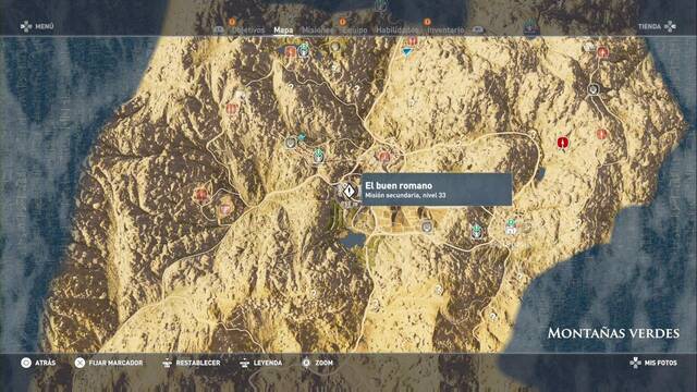 Assassin Creed Origins - Misin secundaria: El buen romano - Ubicacin