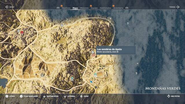 Assassin Creed Origins - Misin secundaria: Las sombras de Apolo - Ubicacin