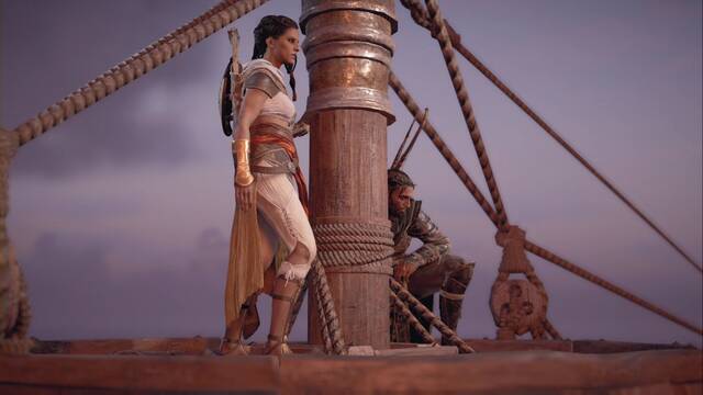 Assassin Creed Origins - Aya, espada de la diosa - Aya y Bayek otean el horizonte