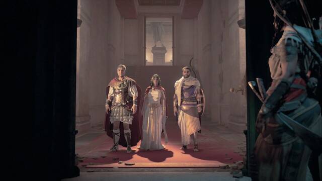 Assassin Creed Origins - Aya, espada de la diosa - César y Cleopatra entran en la tumba
