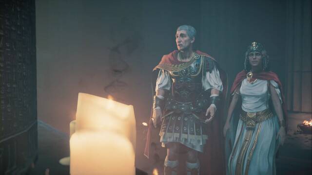 Assassin Creed Origins - Aya, espada de la diosa - César, impresionado por la grandeza de la tumba