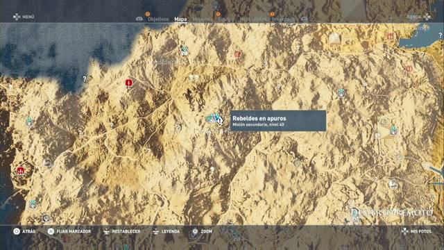 Assassin Creed Origins - Misión secundaria: Desierto Remoto - Ubicación
