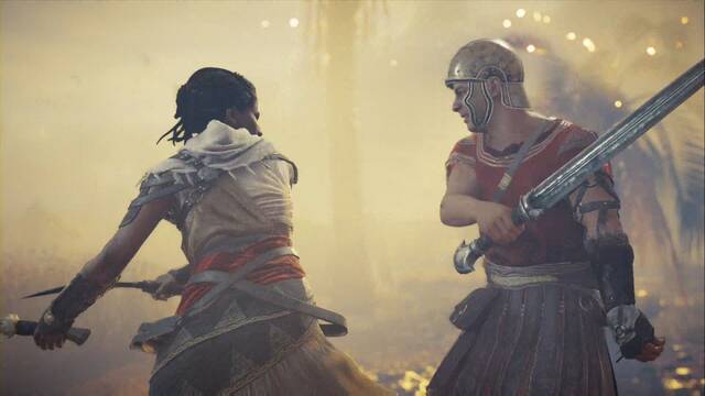Assassin Creed Origins - La batalla del Nilo - Aya lucha junto a César