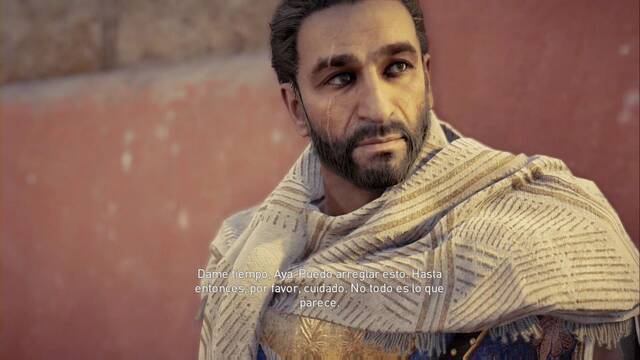 Assassin Creed Origins - La batalla del Nilo - Apolodoro pide paciencia