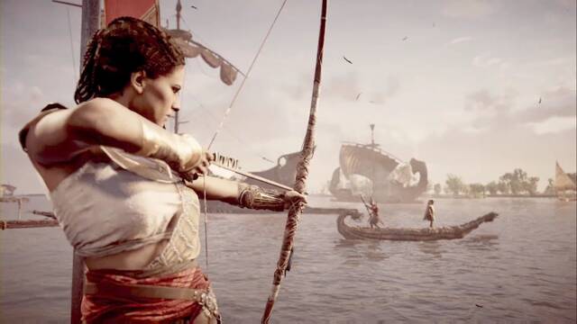 Assassin Creed Origins - La batalla del Nilo - Aya, a punto de asesinar a Ptolomeo