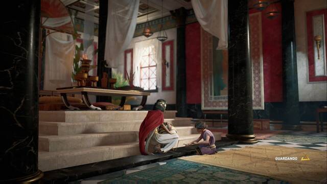 Assassin Creed Origins - La caída de un Imperio y el alzamiento de otro - Cleopatra con Cesarión, hijo de César