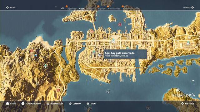 Assassin Creed Origins - Misin secundaria: Aqu hay gato encerrado - Ubicacin