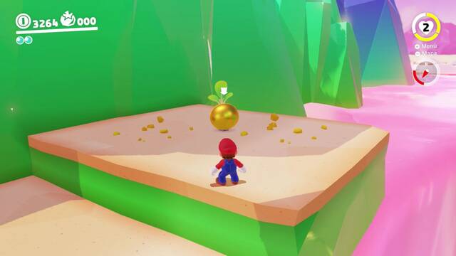 Super Mario Odyssey - Reino de los Fogones - Energiluna 17 - Nabo dorado 3