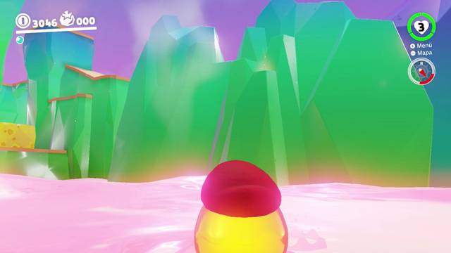 Super Mario Odyssey - Reino de Los Fogones - Energiluna 11 - Cristales verdes