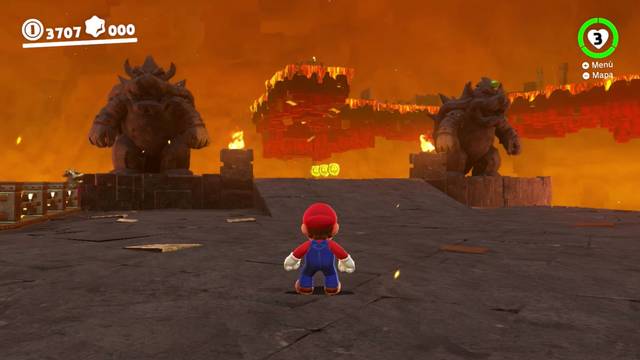 Super Mario Odyssey - Reino Luna - Energiluna 9 - Estatua de Bowser